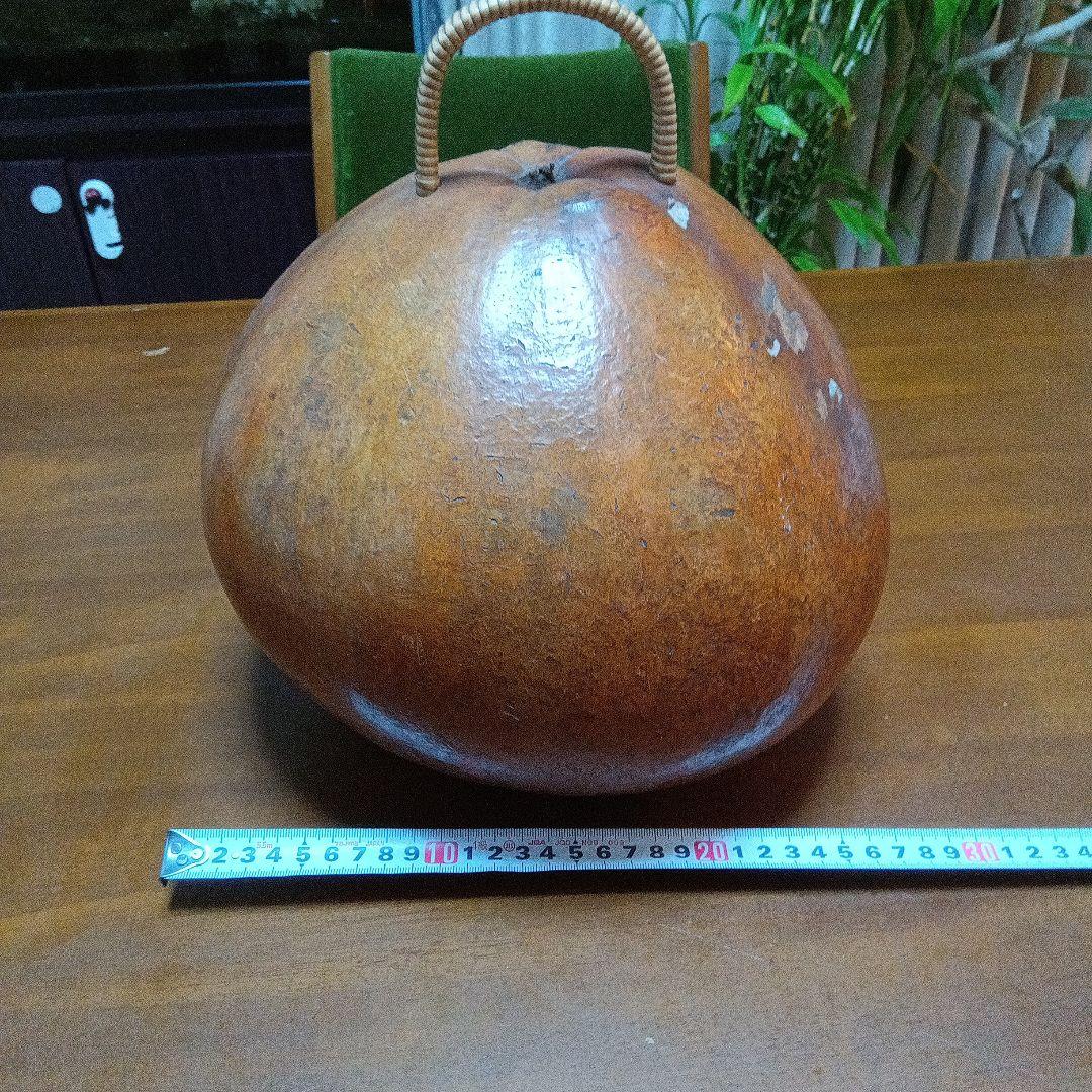 骨董 瓢炭斗 ふくべ細工 炭入れ 炭斗