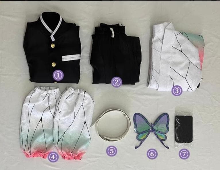 胡蝶 しのぶ (こちょう しのぶ) コスプレ 衣装 高品質 刺繍 M