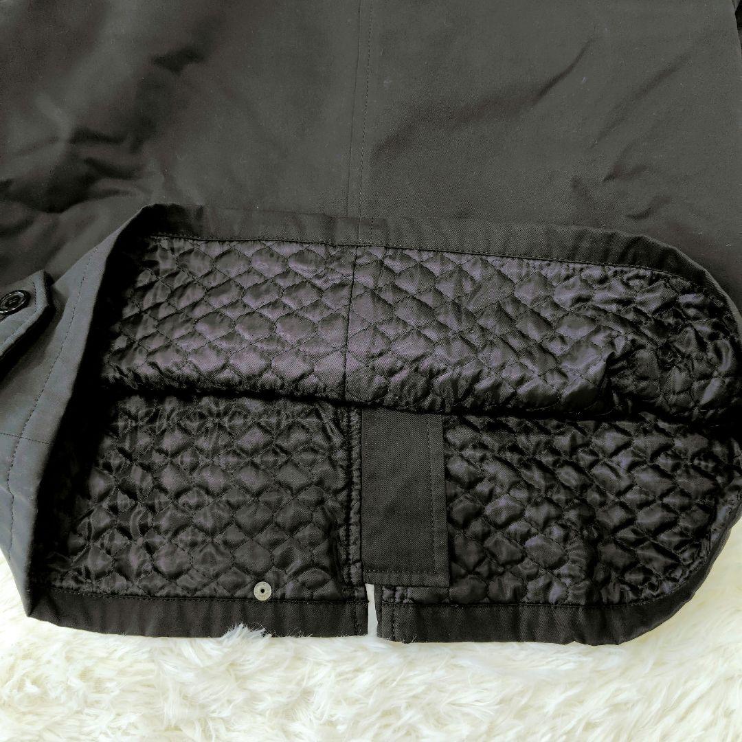 【大きいサイズ】23区　モッズコート　黒　フォックスファー　48