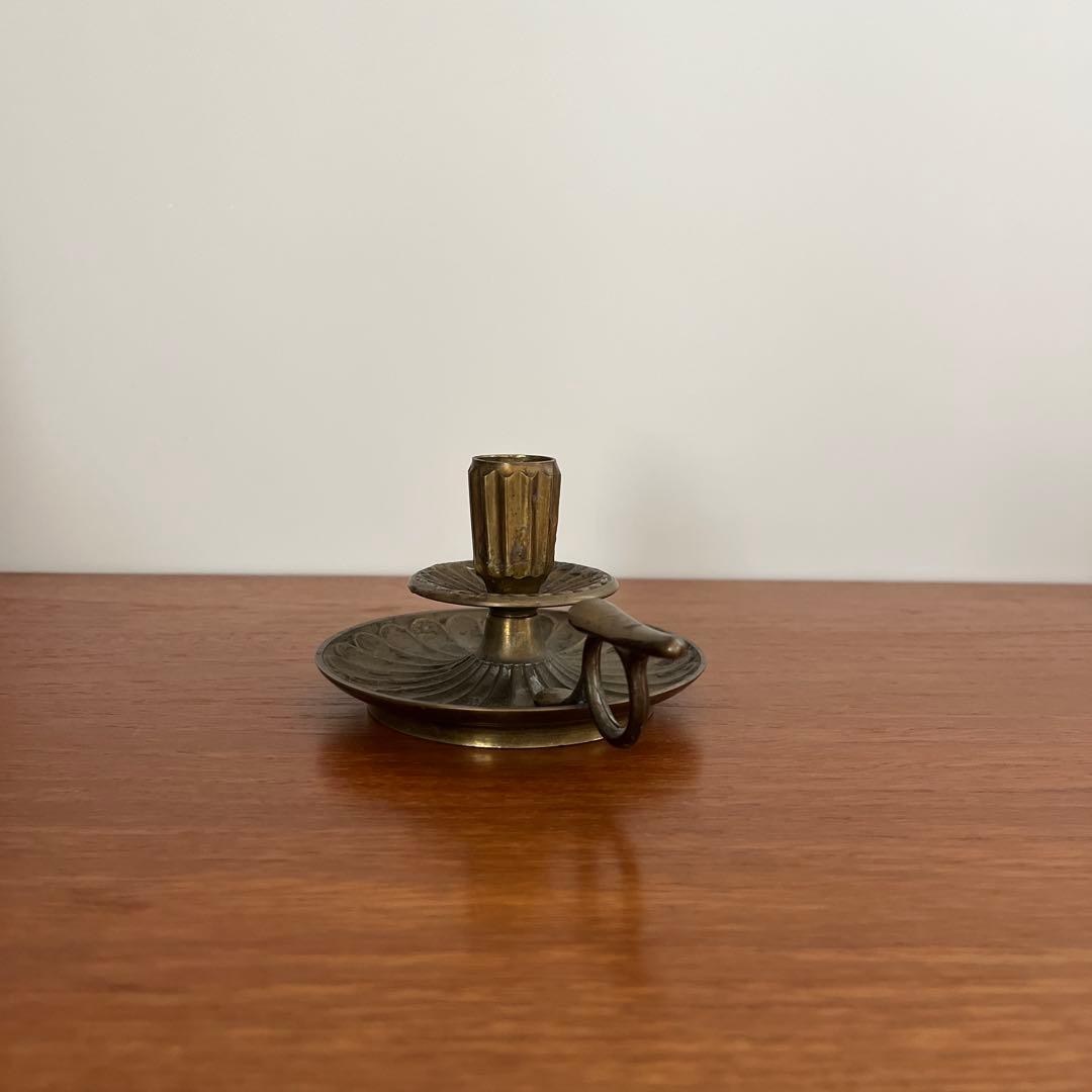 フランスアンティーク　キャンドルスタンド　真鍮製　燭台　蝋燭台