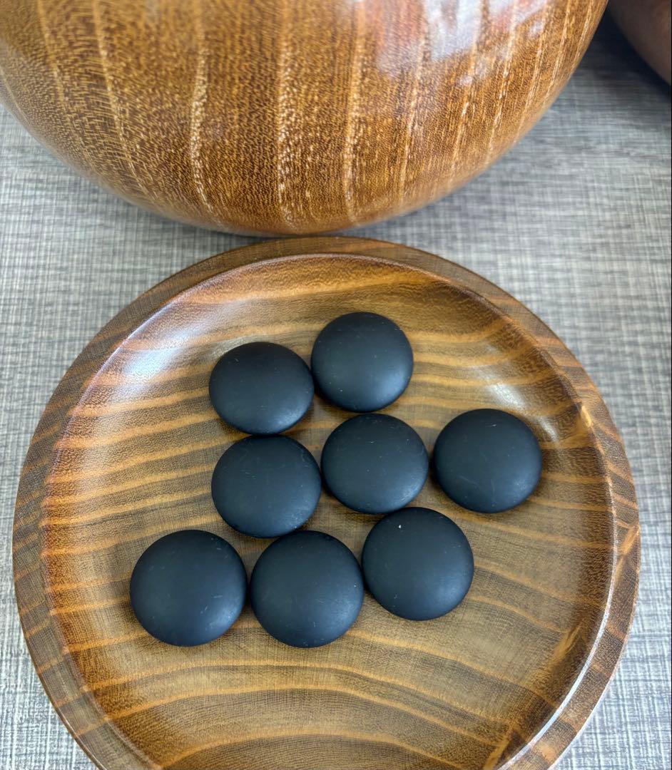 本蛤碁石 34号 183個 本那智黒 181個 厚み9.5cm 雪印 囲碁 特大