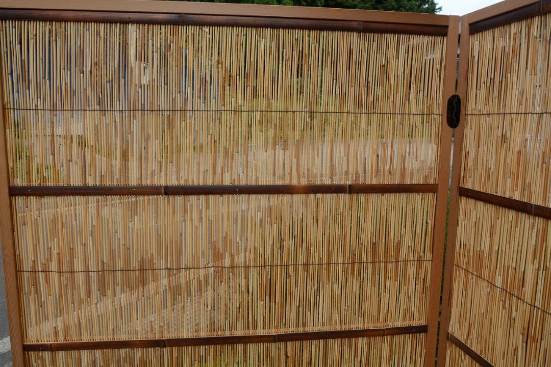 茶道具　花寄席屛風　 二枚折　中古品　美品　送料込み