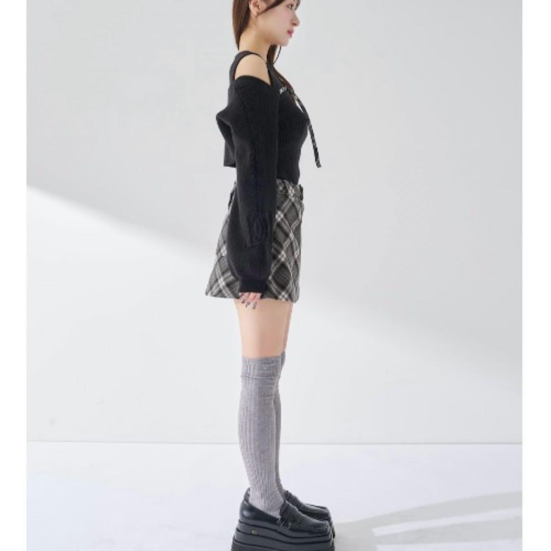 Darich ドッキングミドルウエストミニワンピ　ブラック　タグ付き