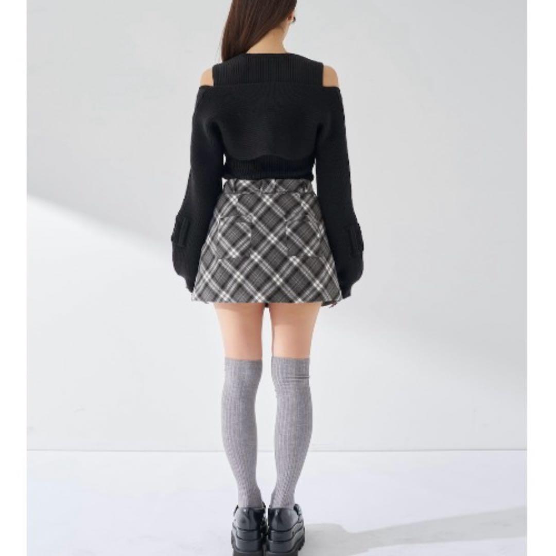 Darich ドッキングミドルウエストミニワンピ　ブラック　タグ付き