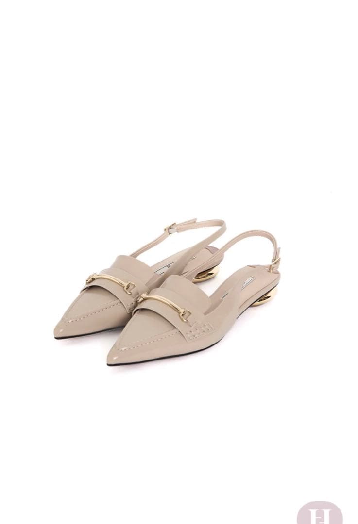 Her lip to Bit Slingback Mules トープ 37サイズ