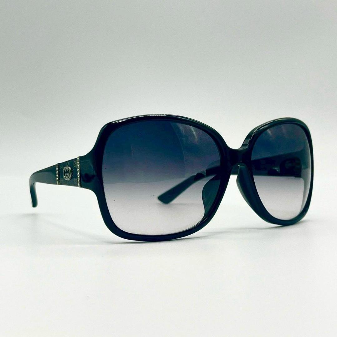 グッチ サングラス アイウェア プラスチック ネイビー シルバー 70908