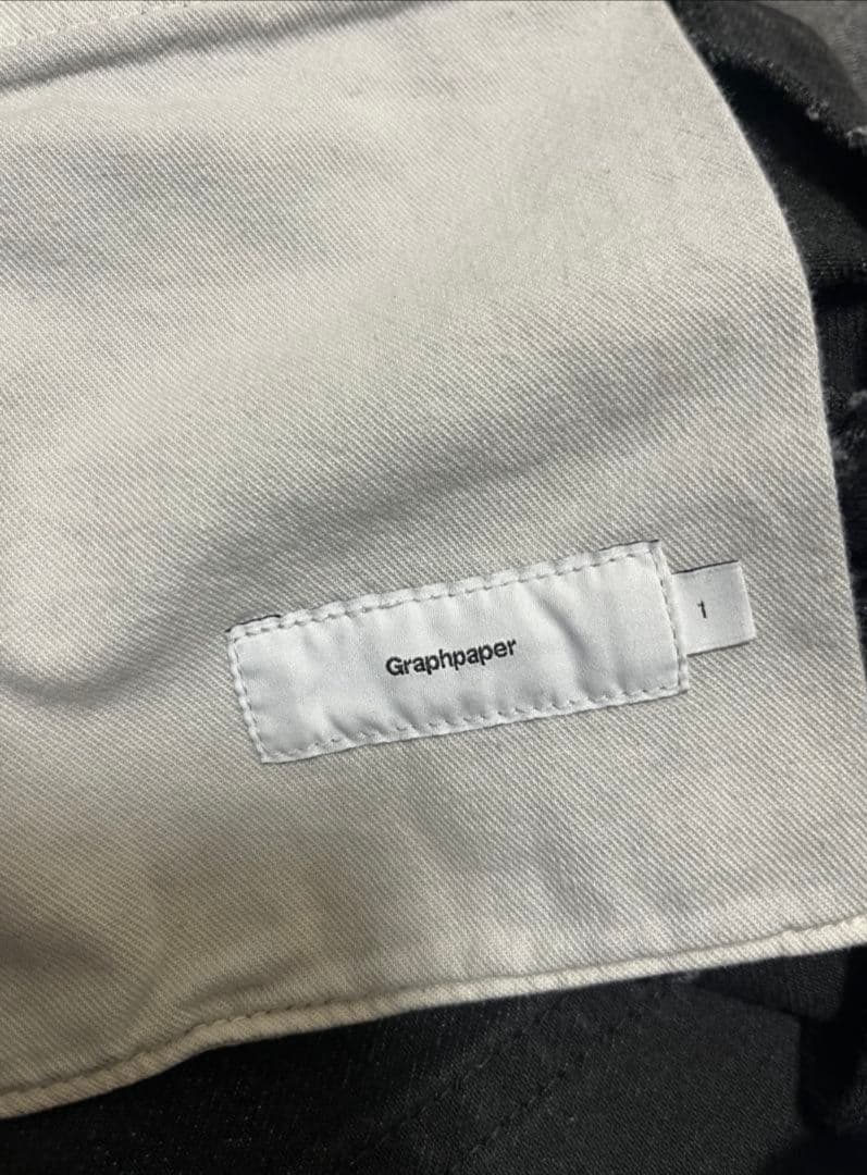 パンツ Graphpaper Selvage Denim black dark fade