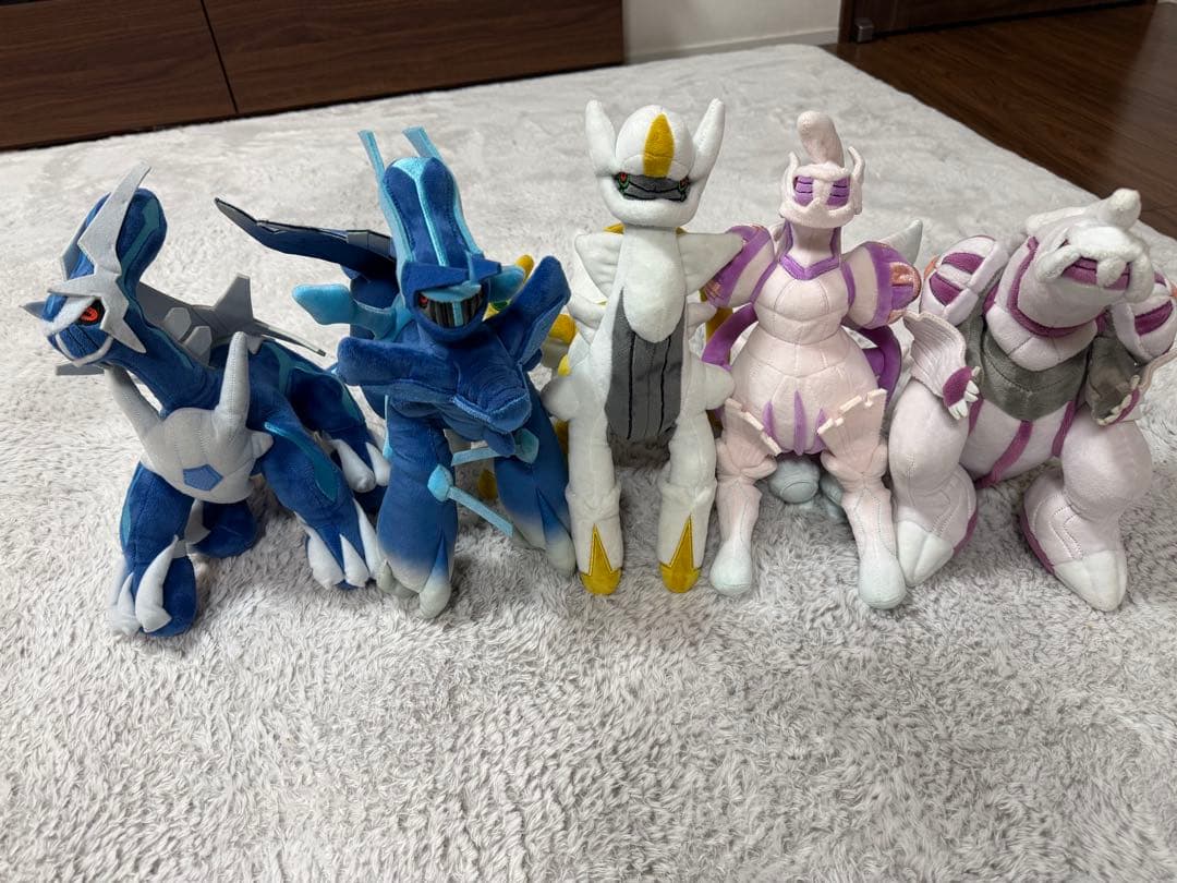 ディアルガ、パルキア、アルセウス、オリジンフォルム、ポケモンセンター、ぬいぐるみ