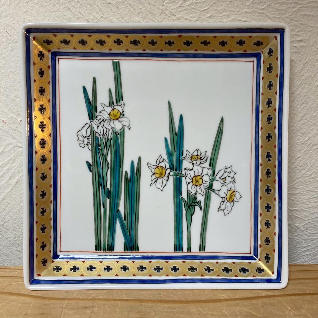 ★まとめ買いでお値引No.35★木箱入5枚組★九谷焼 武腰一憲 九谷庄三洞 皿揃