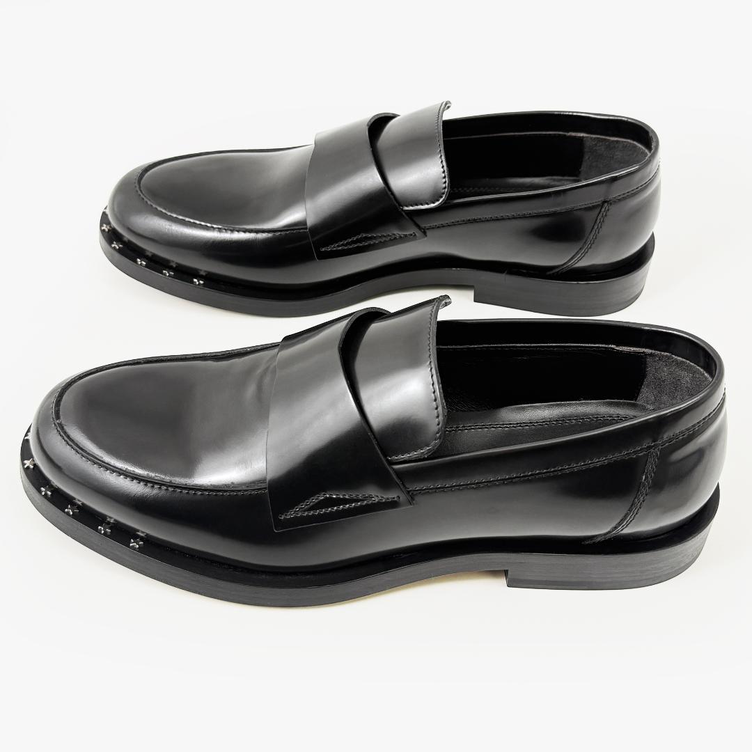 【新品】ジミーチュウ ローファー スタースタッズ　黒 ブラック 約25㎝ 39