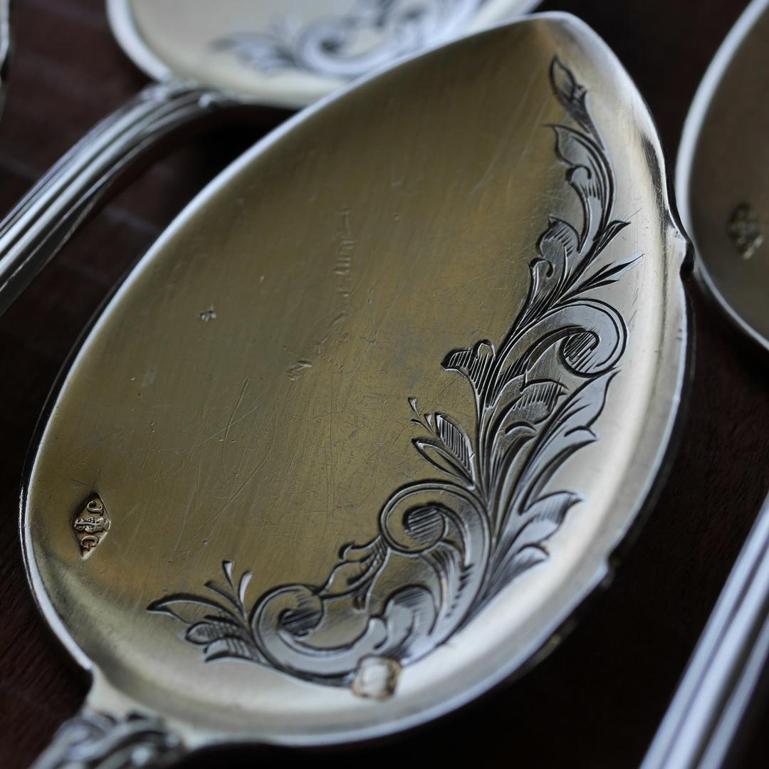 ◆アンティーク◆JeanGranvigne◆スプーン2本組（写真の6本のうち）◆