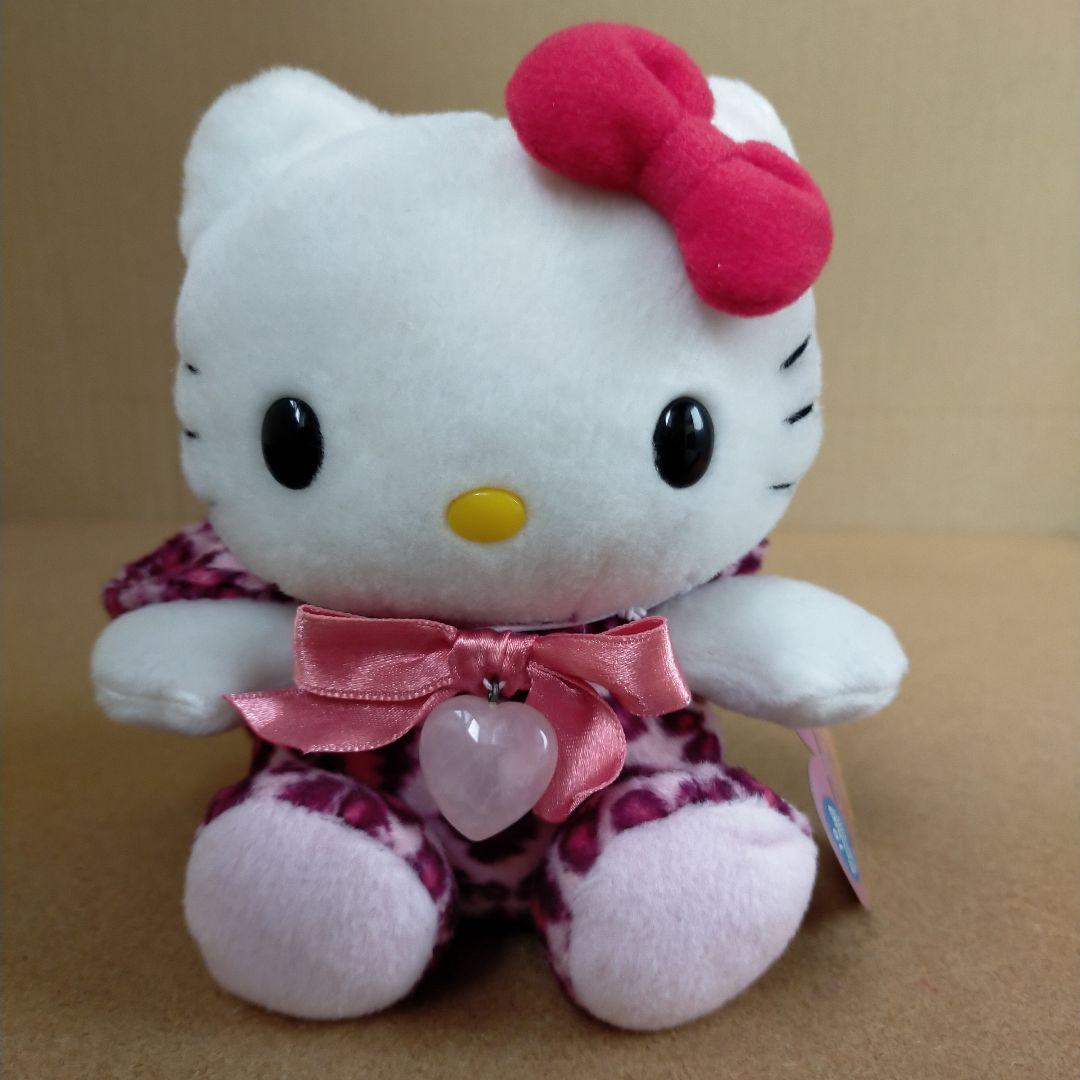 未使用タグ付き ハローキティ ラッキーストーン ぬいぐるみ S ローズクォーツ