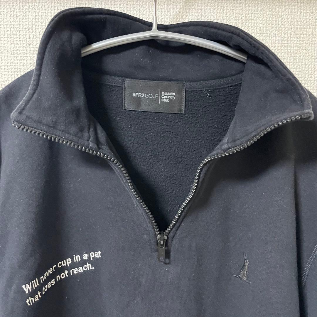 FR2 GOLF　ハーフジップ　スウェット　プルオーバー　長袖　黒　M