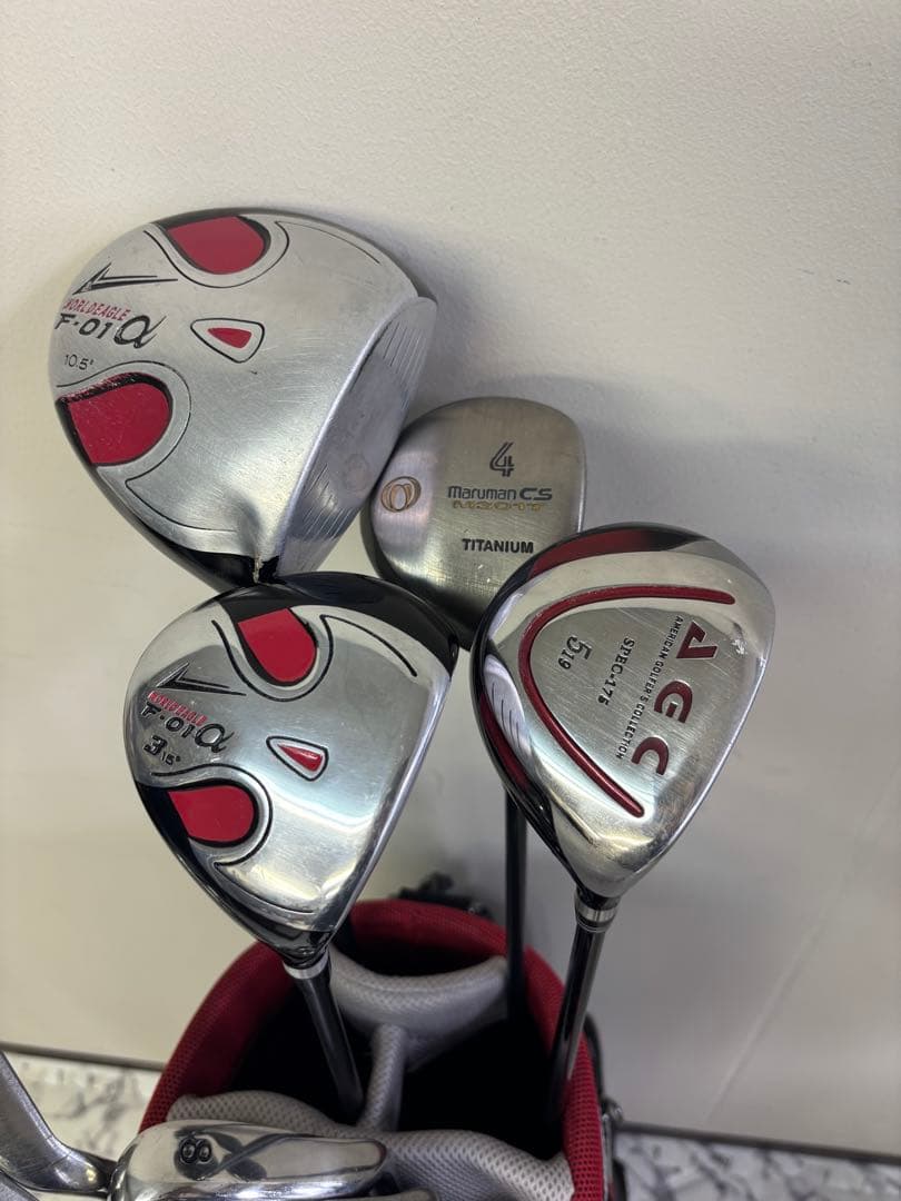 【超お買得】 F-01α×NIKEキャディバッグメンズゴルフクラブセット