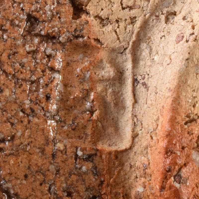 茶道具　益子焼　吉川水城作　赤絵茶碗　共箱　V　R7813