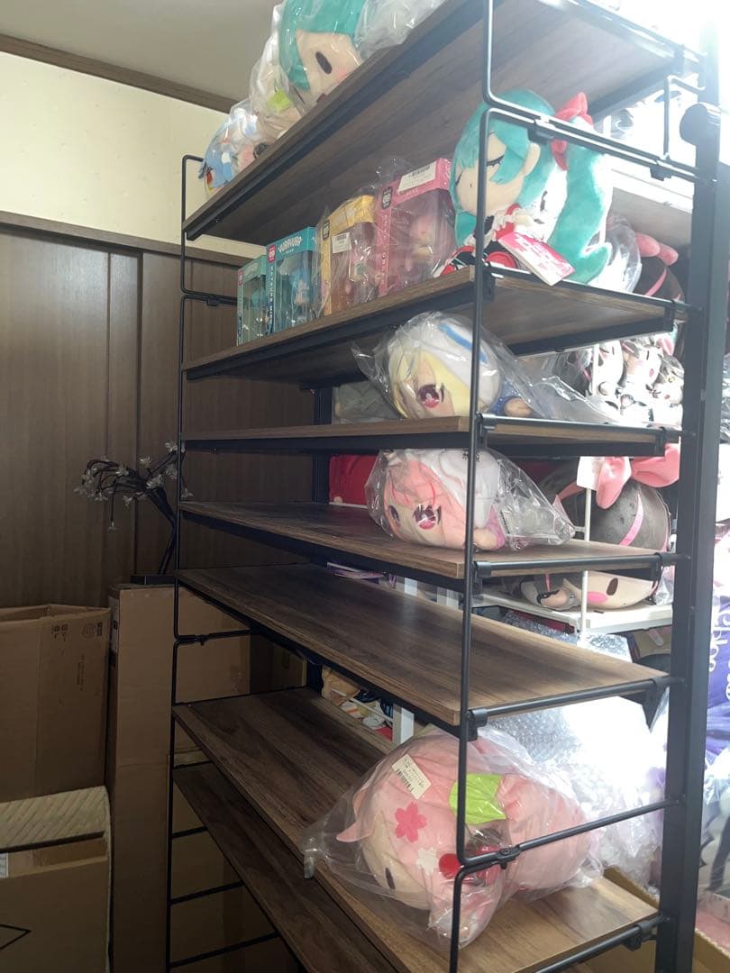 ニトリ Nポルダ 80cm ミドルブラウン 棚板7枚　上段追加ユニット付き　②