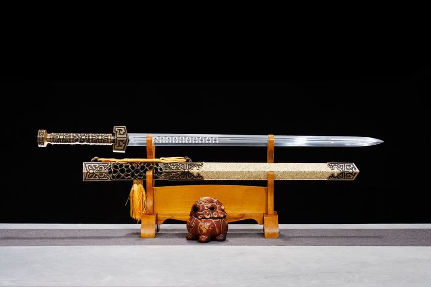 【うなされ漢の剣】古兵器 刀装具 日本刀　模造刀 居合刀 武士道 鑑賞用 美術刀