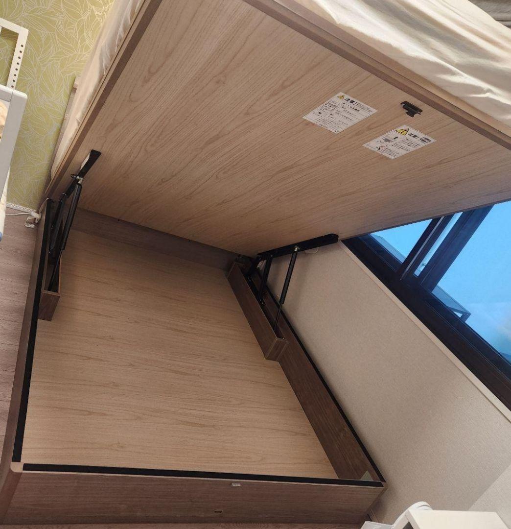 【送料込】シモンズ ダブル ベッドフレーム シェルフスリム 深型