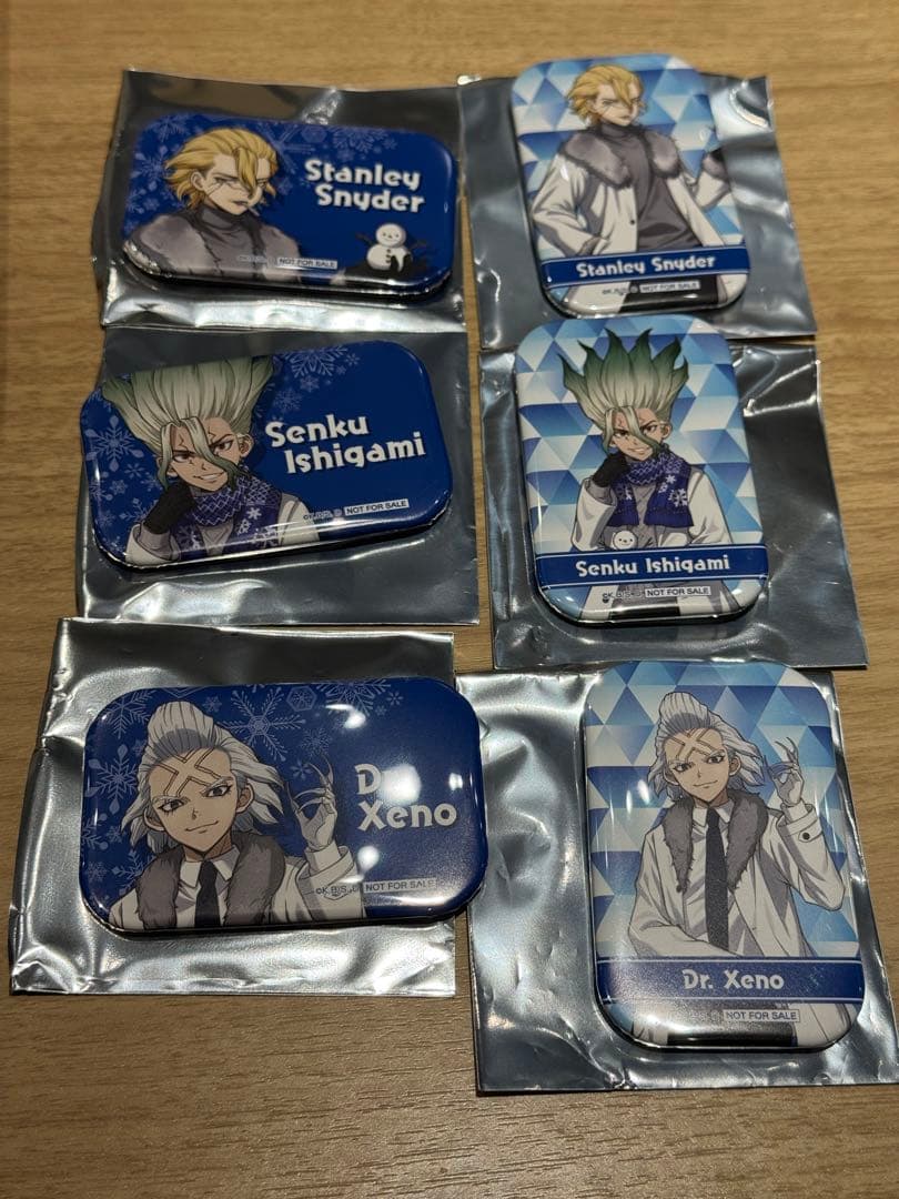 Dr.STONE　ドクターストーン 雪まつり 特典 缶バッジ コンプリート 6枚