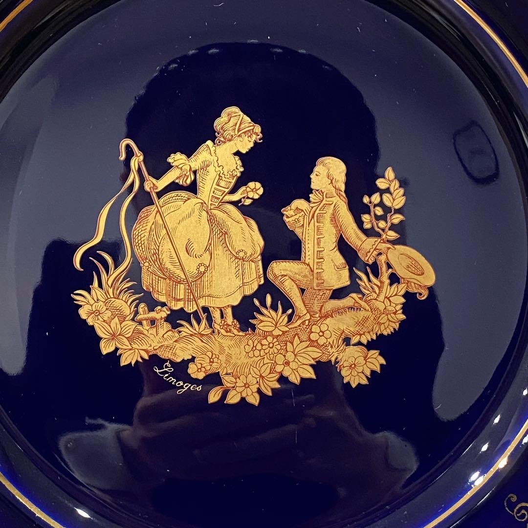 【LimogesCastel France】リモージュ　プレート22K金彩飾り皿