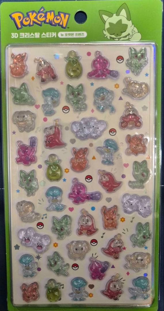 【韓国限定】ポケモン ドロップシール 4種セット　韓国公式