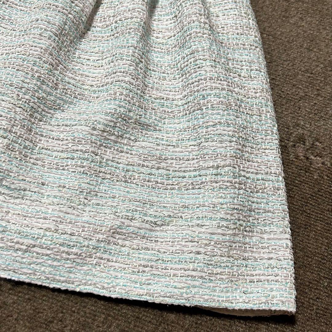 極美品✨ルネ Rene TISSUE フロントジップ ツイード　ワンピース 38