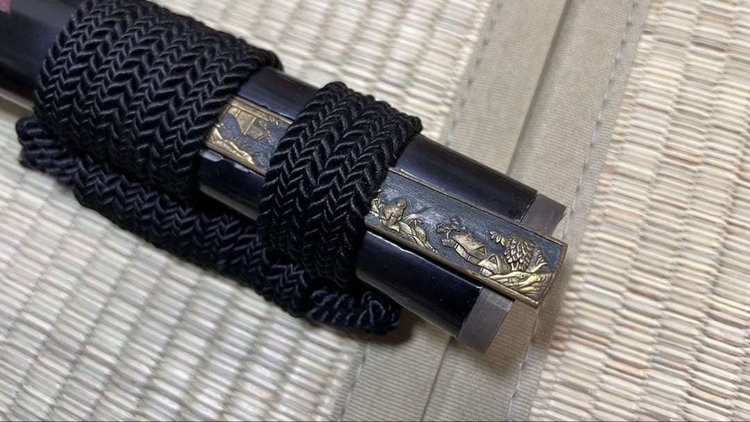 半太刀 真剣拵え 蝶 竹光 模造刀 居合刀 牡丹 小柄 本鮫皮 大小 金雲龍目貫