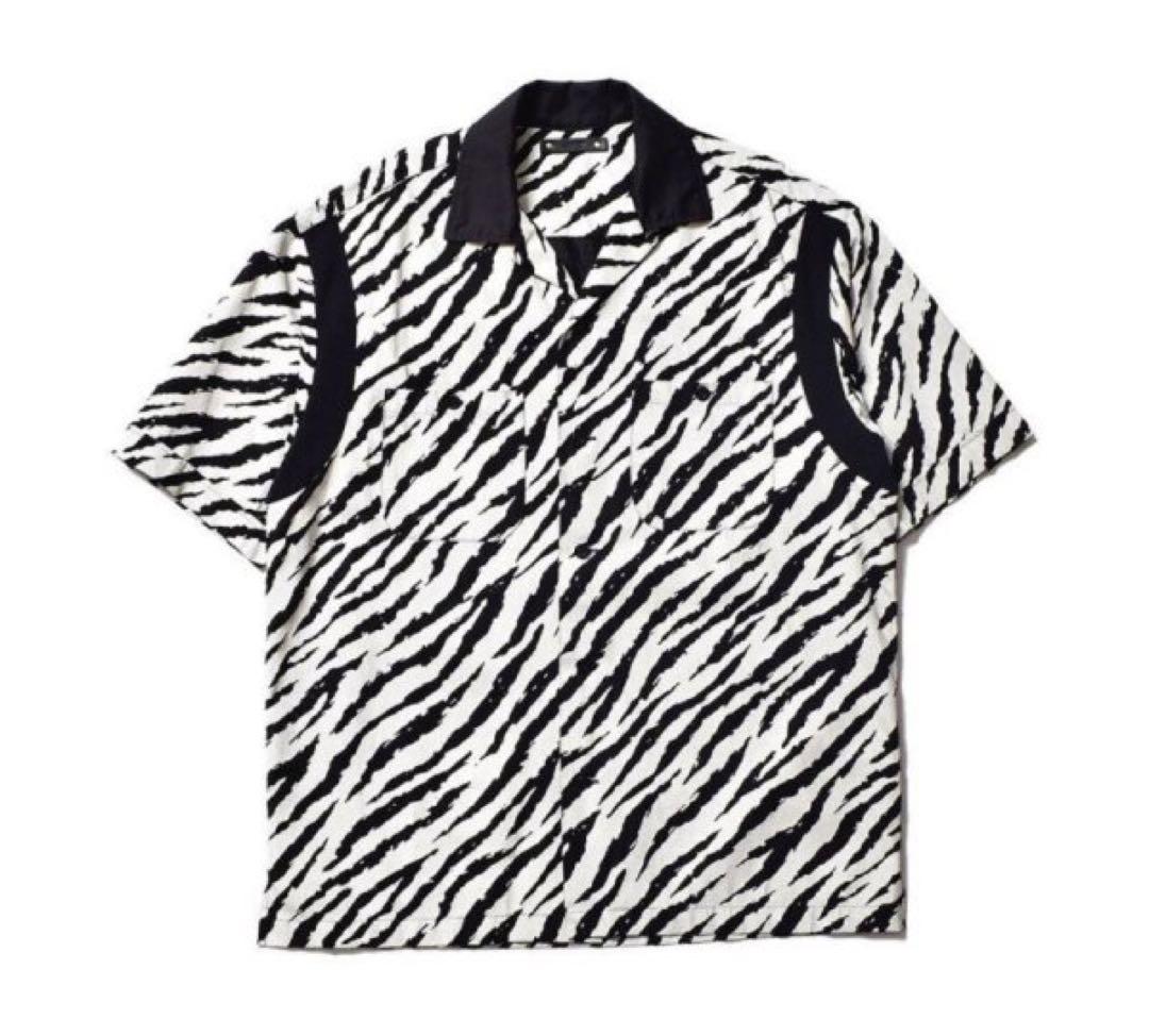 MINEDENIM ゼブラ柄 ショートスリーブシャツ