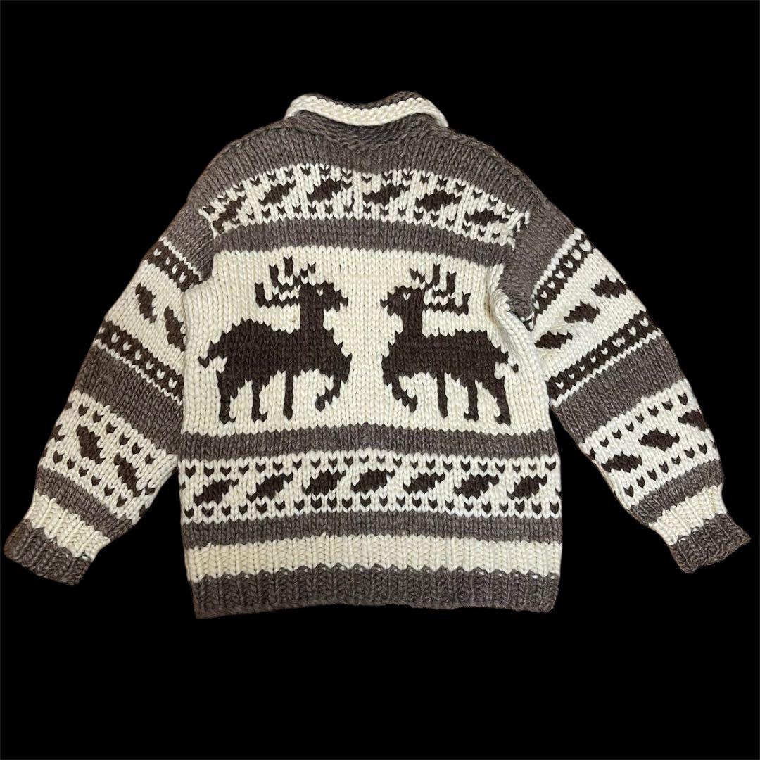 ヴィンテージ カナダ製 トナカイ柄 カウチンセーター　肉厚