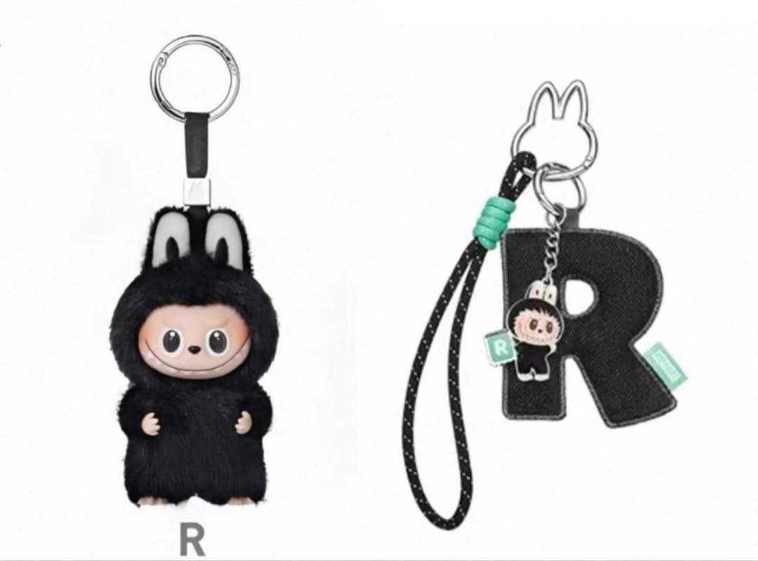 LABUBU PIN FOR LOVEイニシャル チャーム R 2点セット