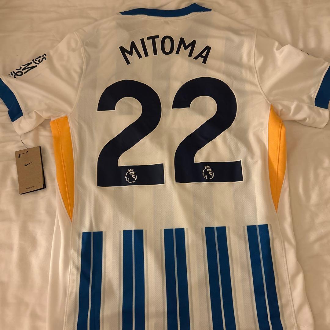 【現地購入】ブライトン 三笘薫ユニフォーム　プレミアリーグロゴ付き！枕カバー付き