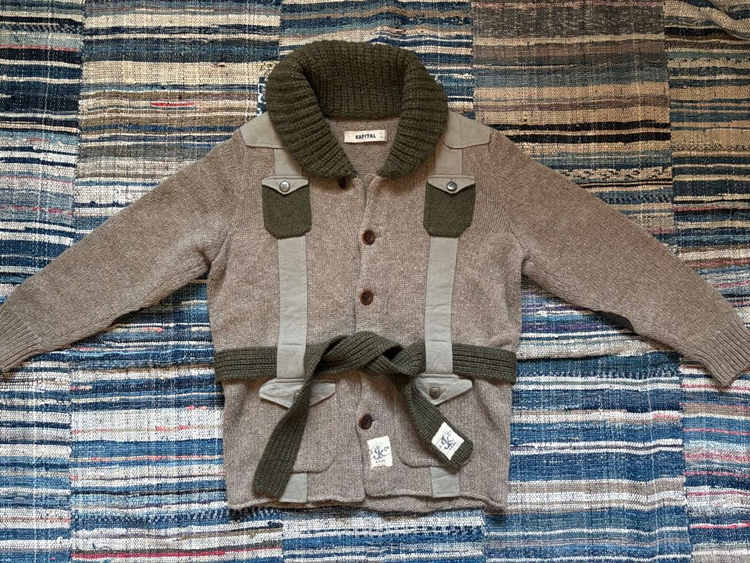 KAPITAL ニットジャケット　グレー　2