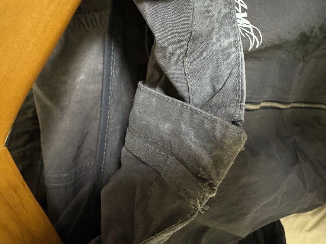 Stussy ブラック ナイロンジャケット L