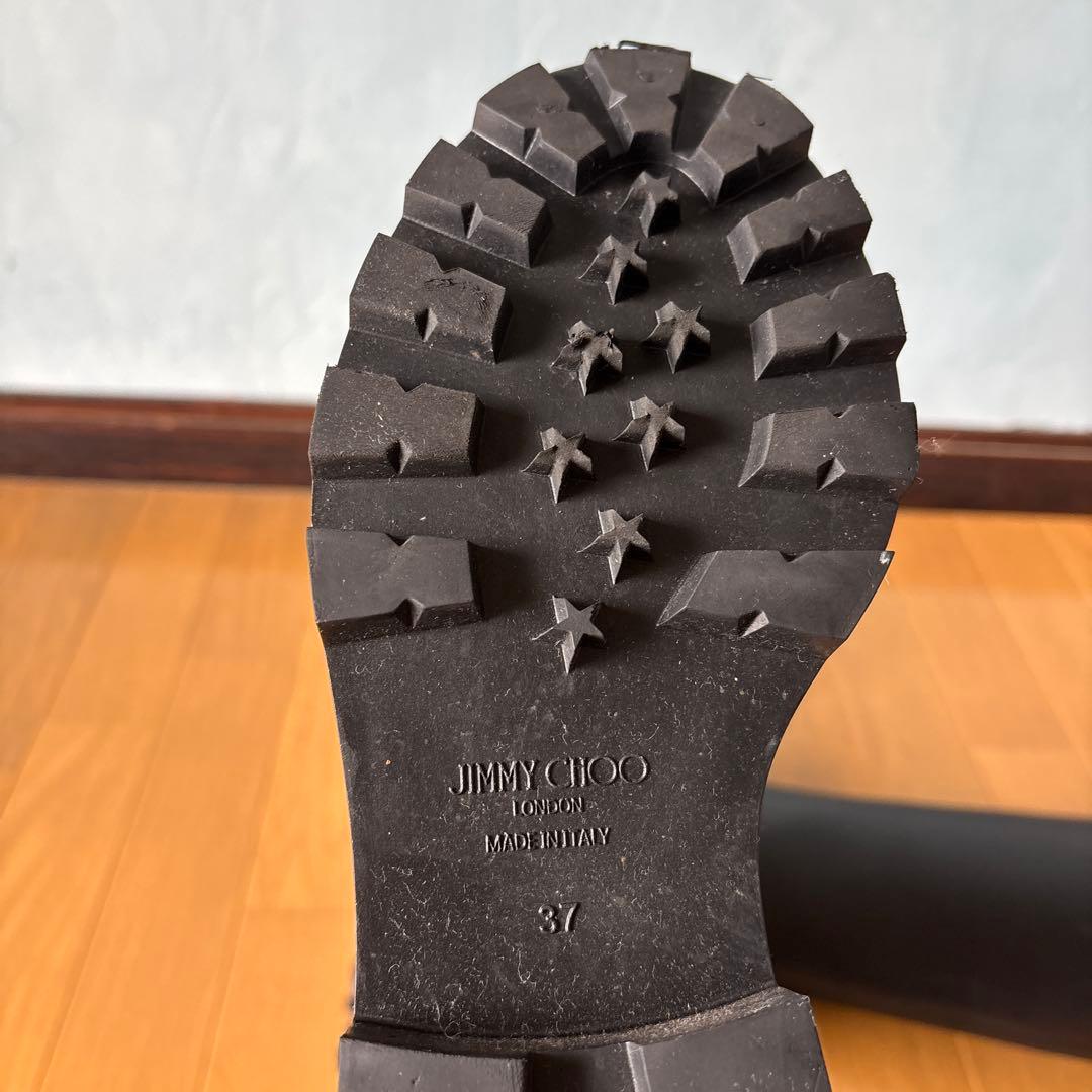 お値下げ！JIMMY CHOO バックル付き ブラック長靴　レインブーツ37