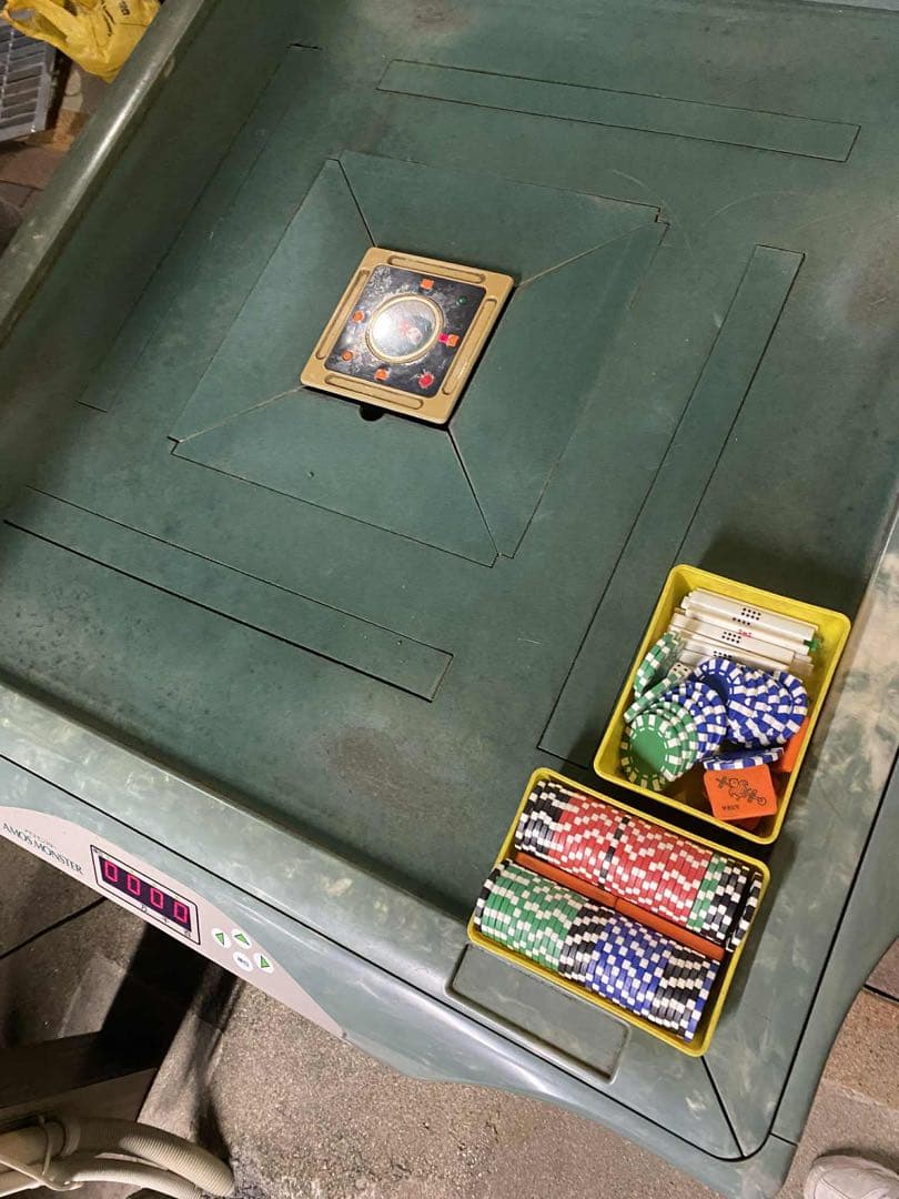 AMOS MONSTER 麻雀卓 緑色　ジャンク