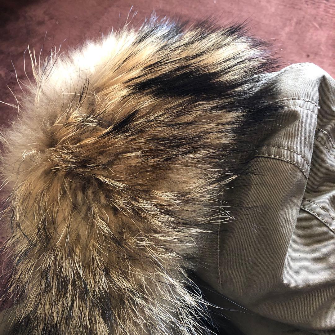 ★美品junhashimoto定価10万　ラクーンファー モッズコート　M-51