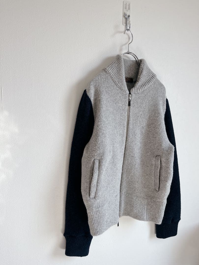 希少☆美品☆Vandori☆ヴァンドリ☆ダブルジップニットブルゾン☆サイズ1