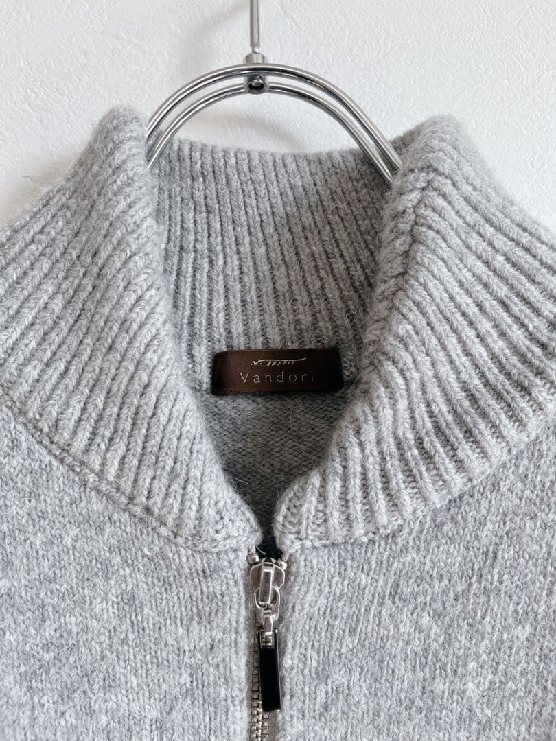 希少☆美品☆Vandori☆ヴァンドリ☆ダブルジップニットブルゾン☆サイズ1