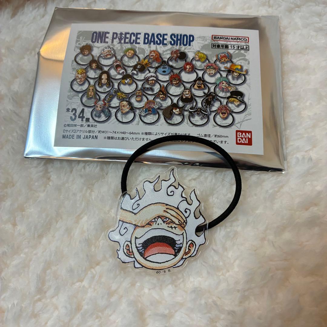 ONEPIECE かおかおおかおヘアゴム　ギア5ルフィ