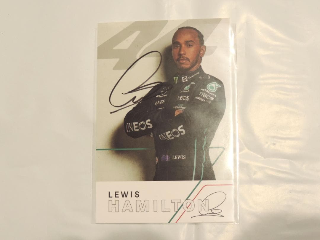 ルイス・ハミルトン 2022年 メルセデス 直筆サイン入り ドライバーカード