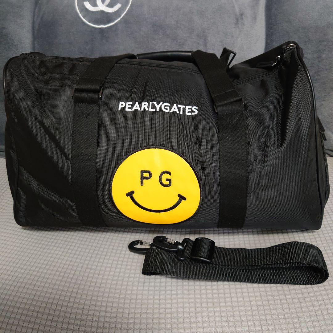 美品−PEARLYGATES 黒ダッフルバッグ ボストンバッグロッカーバッグ軽量