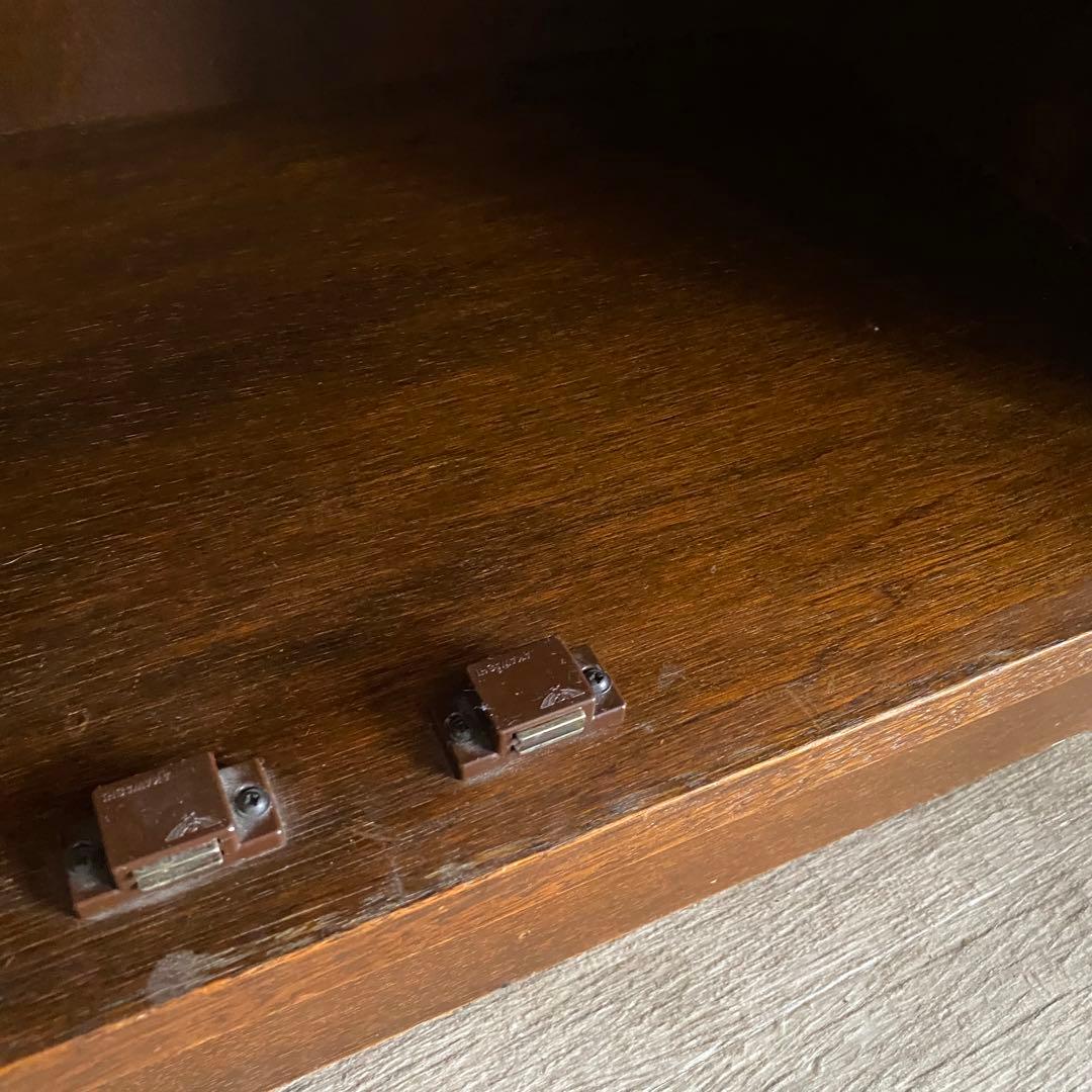 三越家具 ブルージュ Brugge 食器棚 キャビネット オーク材 ステンド