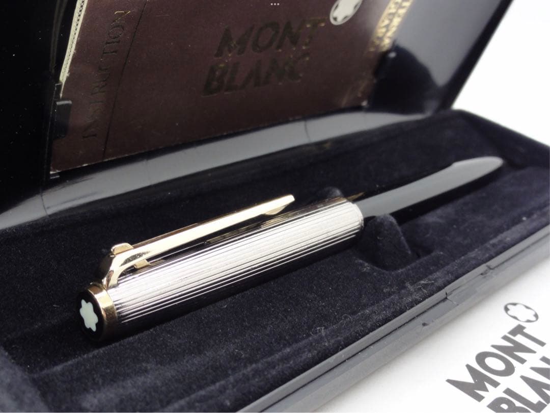 モンブランボールペン稀少美品！金運呼ぶ総プラチナ張り★ハンマートリガーNo286