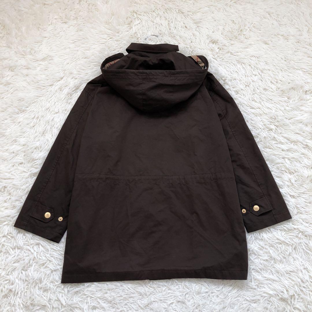 高級✨人気　バーバリー　モッズコート　ノバチェック　2way 金ボタン　メッシュ