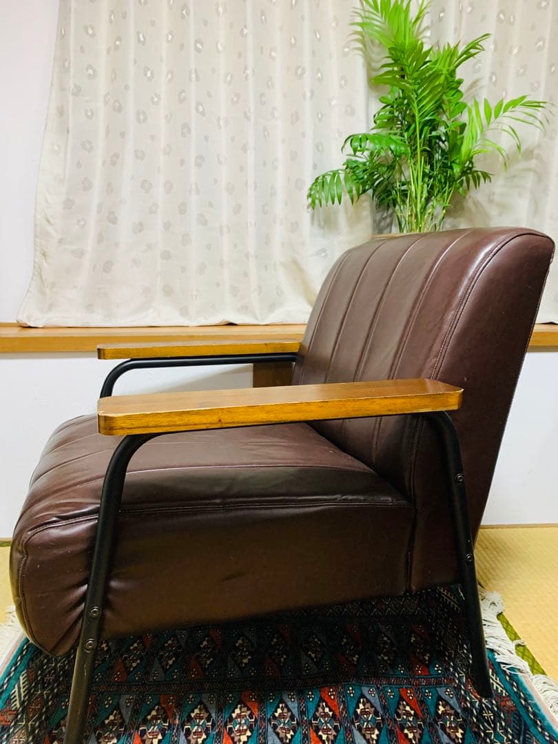 【1/15で終了】ニトリ1人掛けソファ (Nシールド ステイン2KD DBR)