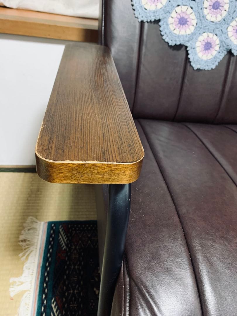 【1/15で終了】ニトリ1人掛けソファ (Nシールド ステイン2KD DBR)