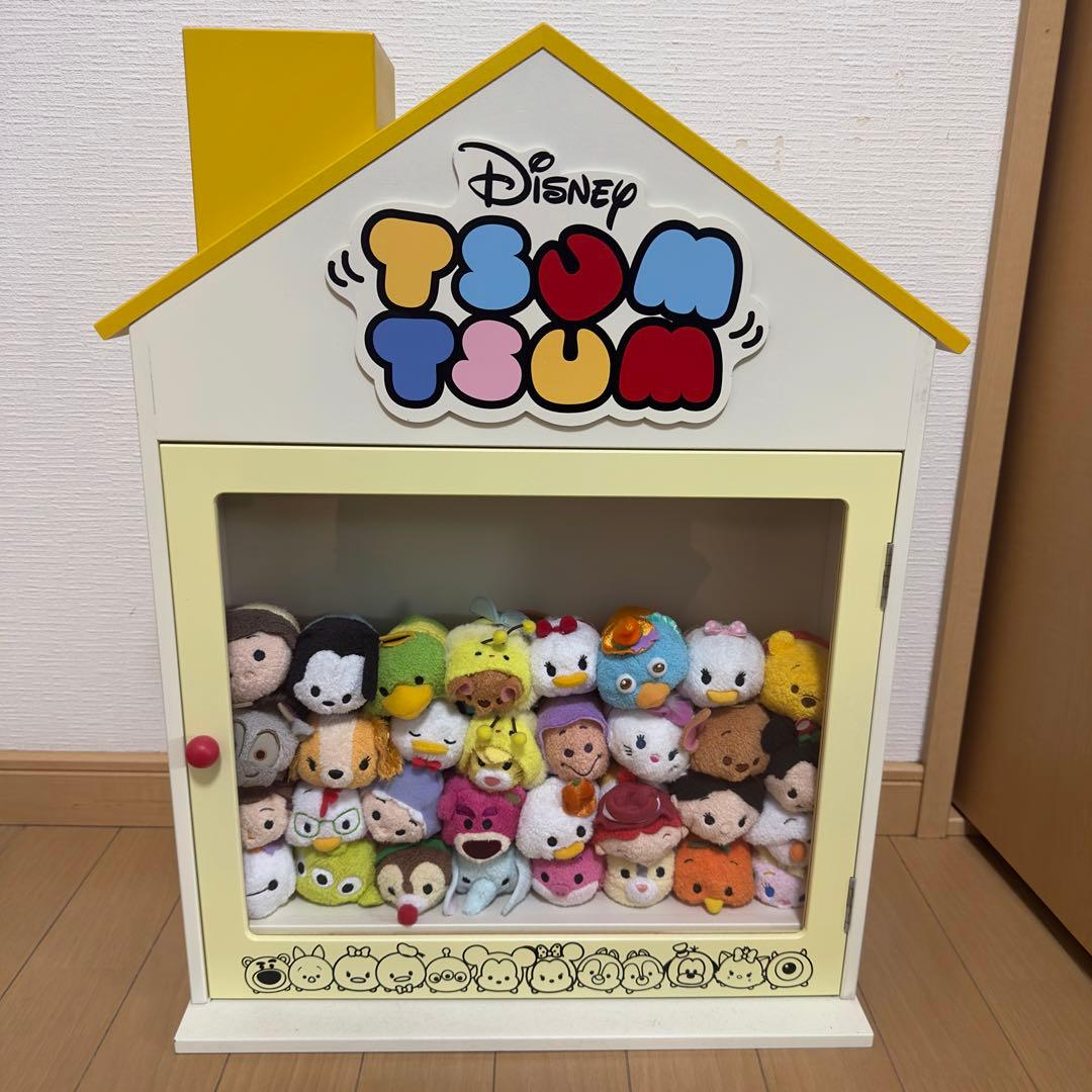 ツムツムぬいぐるみ収納ケース　黄色　ツムツム付き