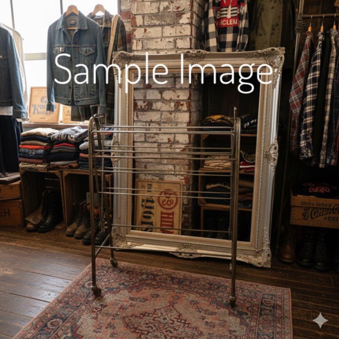 ビンテージ　昭和レトロ　鉄製　物干し　インダストリアル　工業系　シャビー　什器