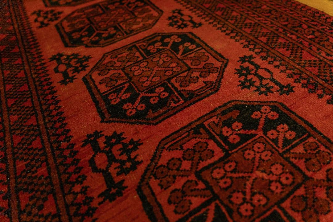 ヴィンテージラグ トルクメン165×101cm アフガニスタン産 トライバルラグ