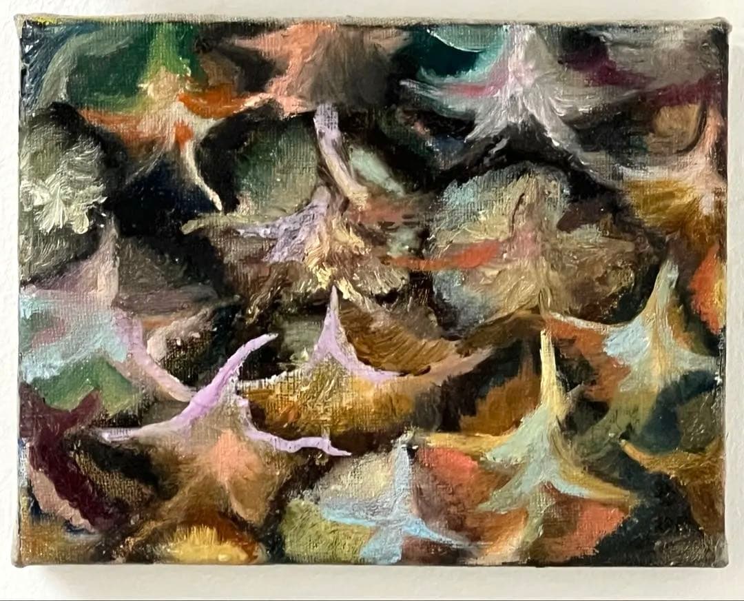 【F0号】星たち手を繋ぐ 原画 油画